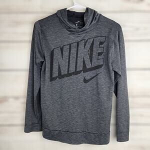 Nike Dri Fit Boy's Gray Pull-over Hoodie Size Large Fall Casual Sporty